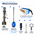 Tri-Boss Pure Water Window Cleaning Kit – 30 ft Water-Fed Pole, 100 ft Hose & Brush